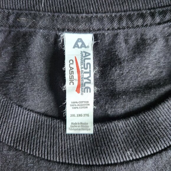 Hawaiian Gyotaku T-shirt Men's XXl Primitive Black Octopus Graphics on Back - Picture 4 of 10